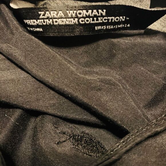 Zara silk blend black embroidered blouse - Picture 5 of 11